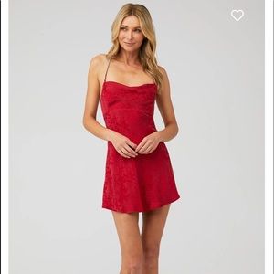 For Love and Lemons Red Gabrielle Mini Dress Size Medium